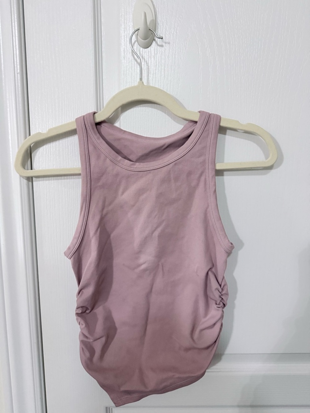 Sleeveless Tank Top in Dusty Rose - Classic Crewneck
